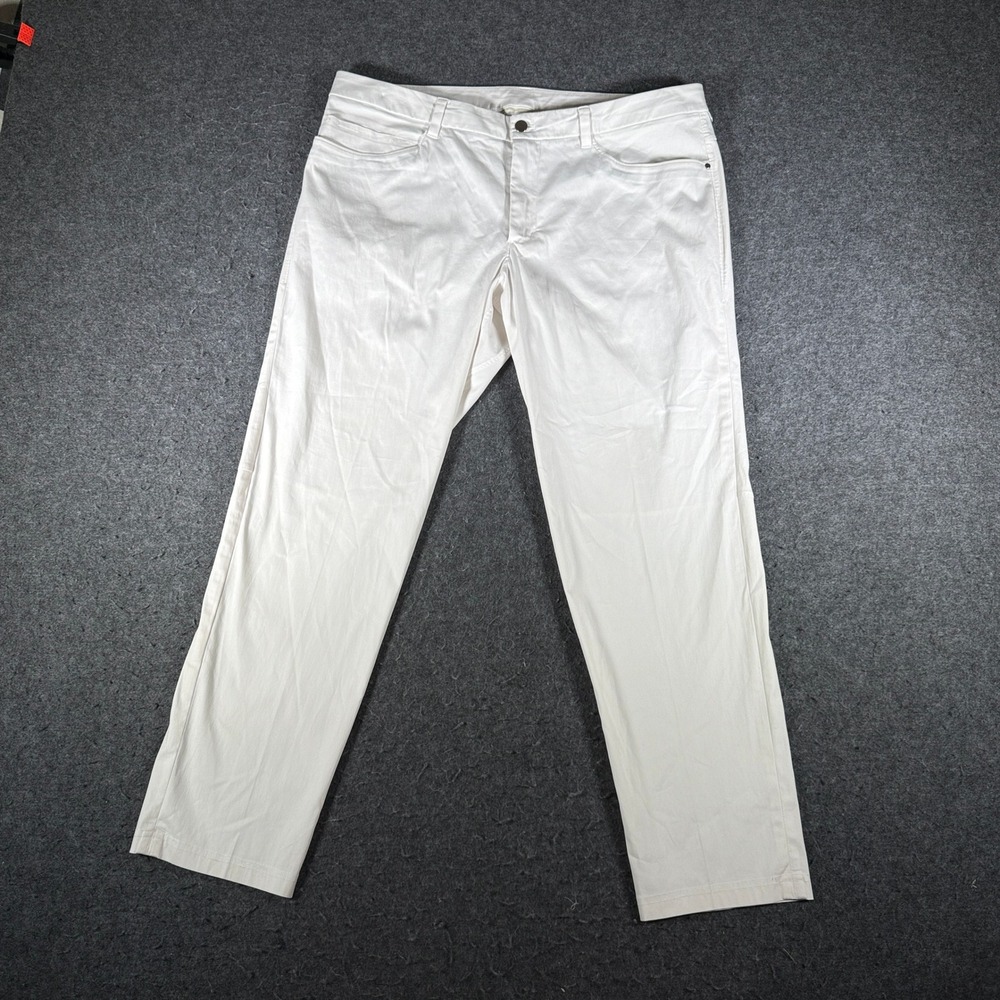 Lululemon Commission Pant Classic Cream Off White Chino Trousers Mens 38x31